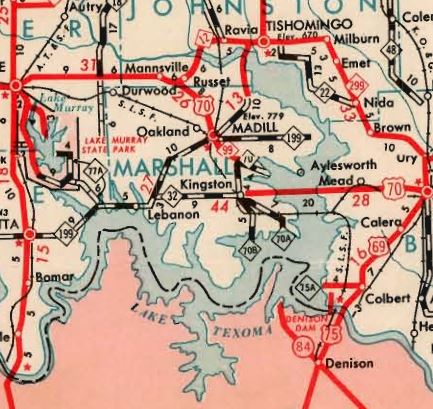 1948 OK highway map official OK DOT