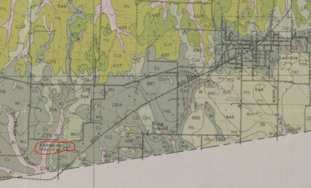Farmers College 1946 Soil Map of Fannin County portal